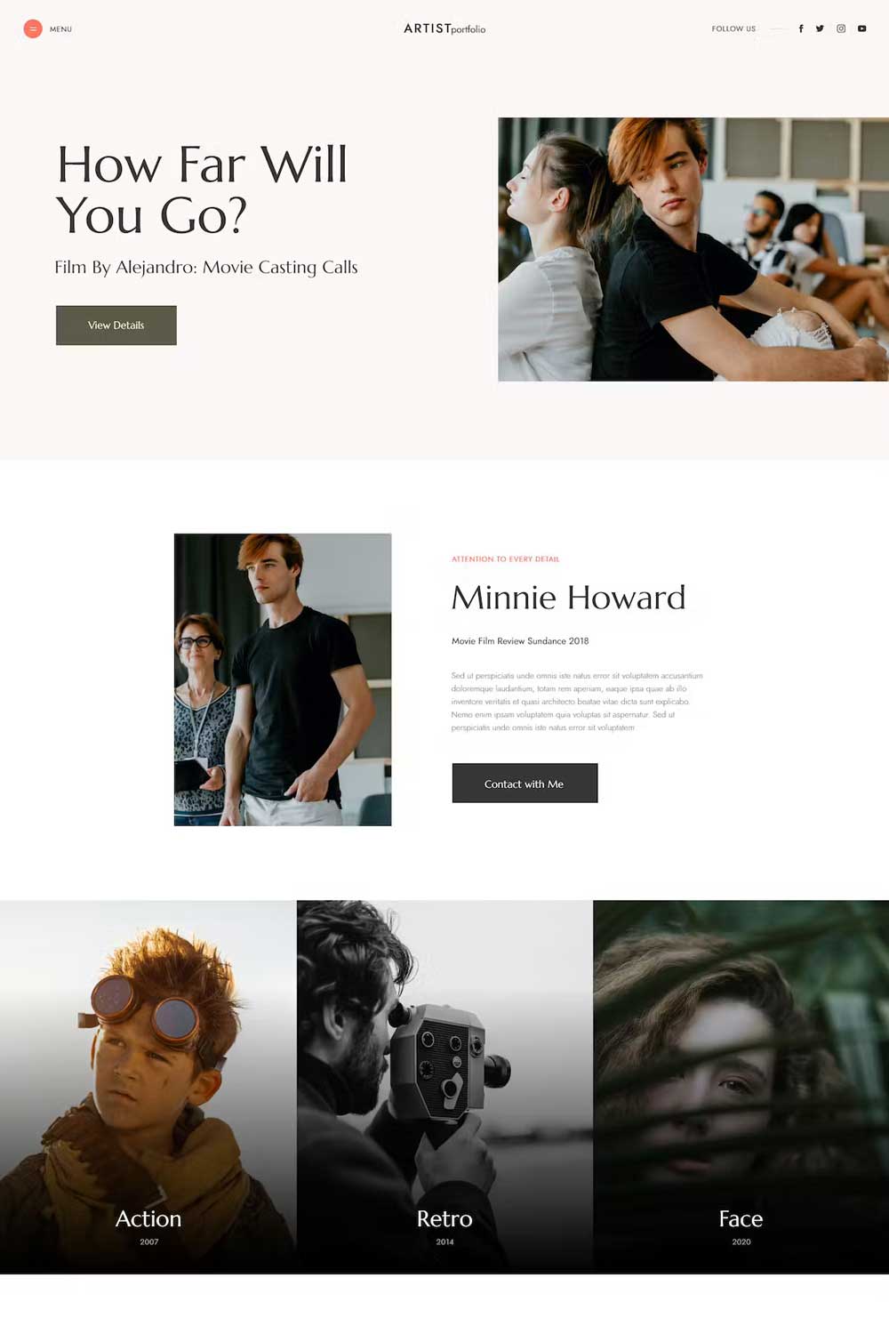 Artisio | Artist, Actor & Musician Elementor Template Kit