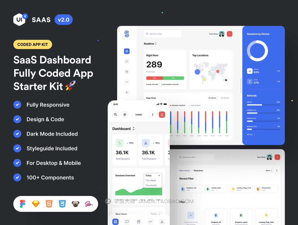SaaS Dashboard App Starter Kit 2.0 
