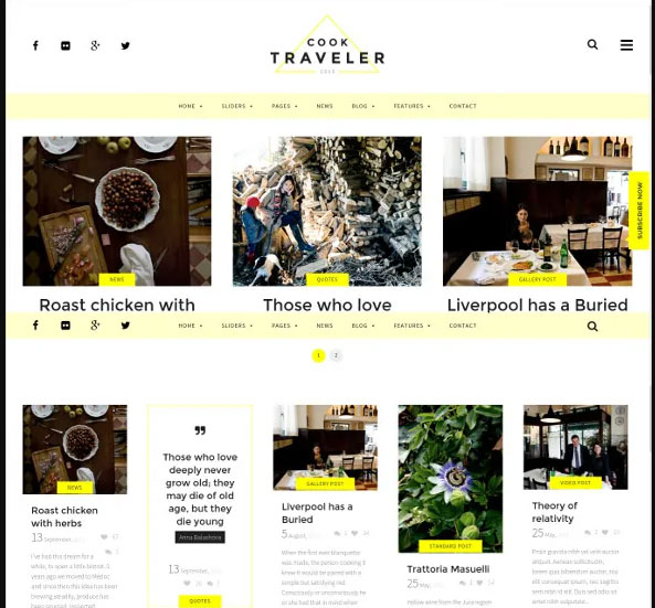 Cook Traveler - Responsive Blog WordPress Theme 