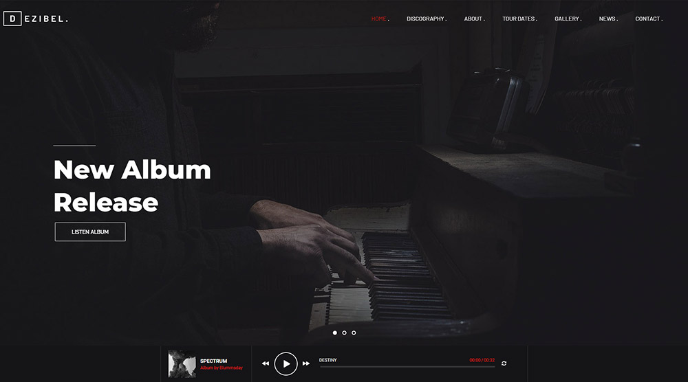 Dezibel - Music Band & Musician WordPress Theme