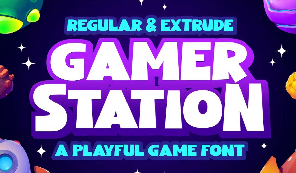 Gamer Station a Playful Gaming Fonts