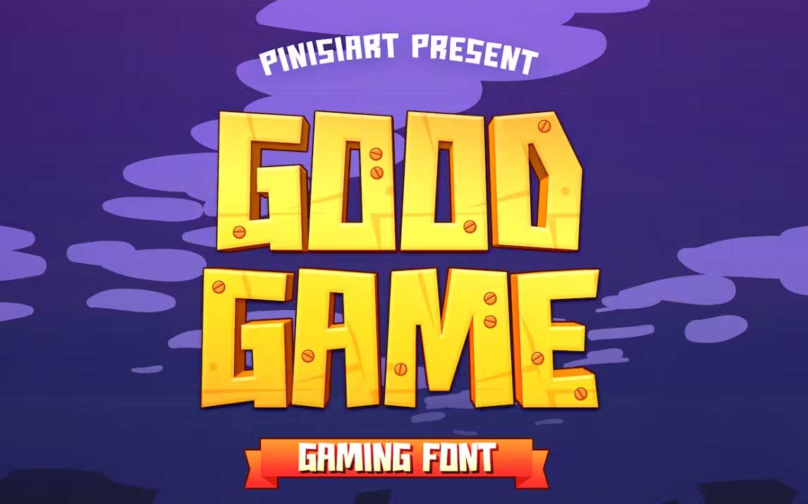 Good Game Gaming Kids Font