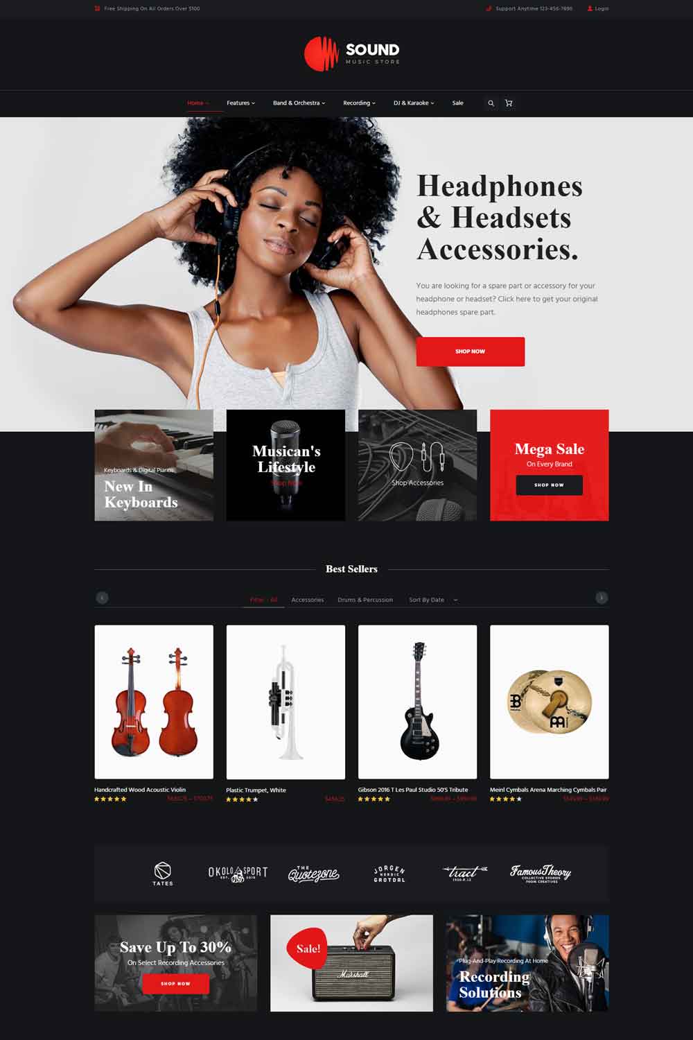 Sound | Instrumentals Online Musician WordPress Themes