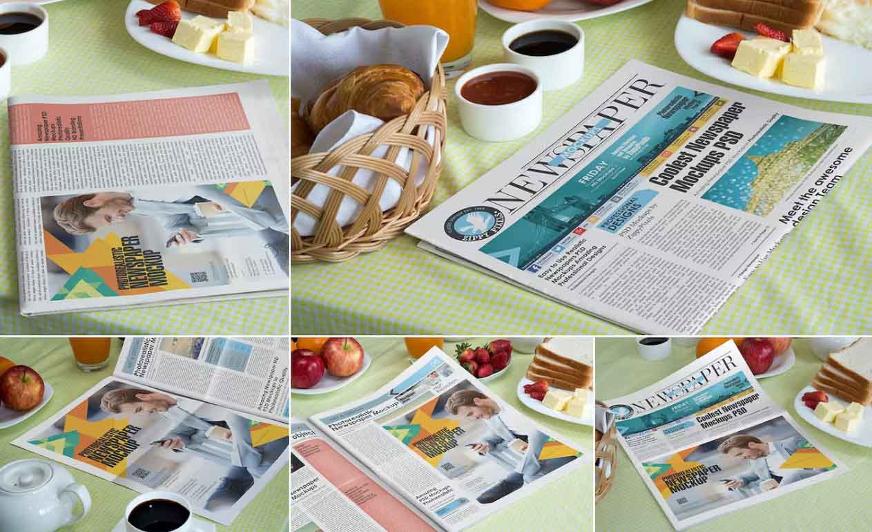 Newspaper Mockup Graphic Templates