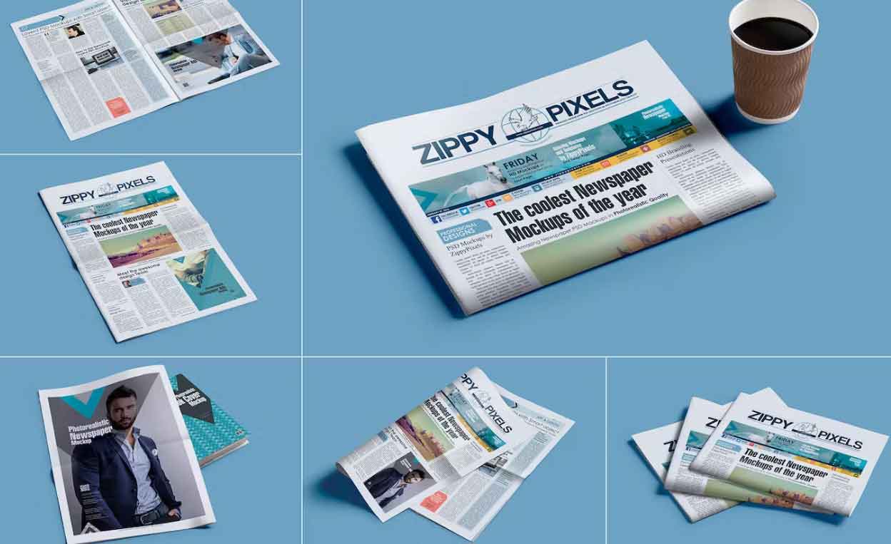 1700+ Professional Newspaper Psd Mockups Free