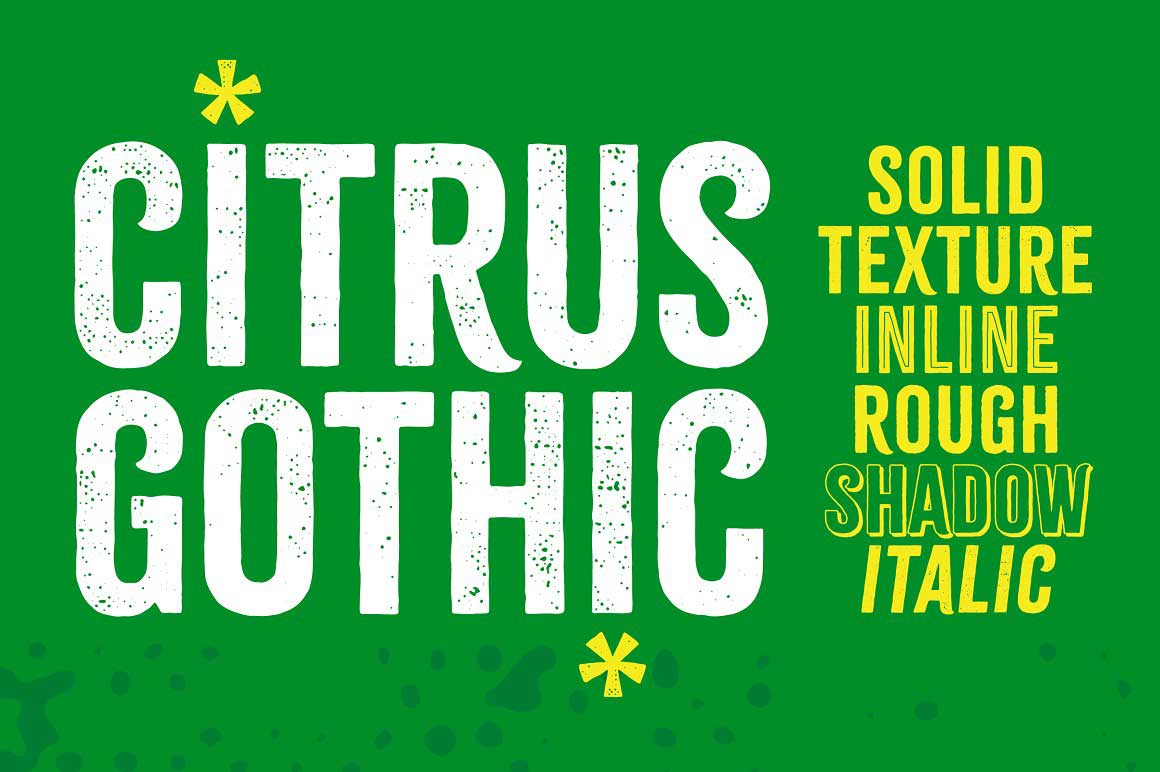 Citrus Gothic Font Family For Book Cover Fonts
