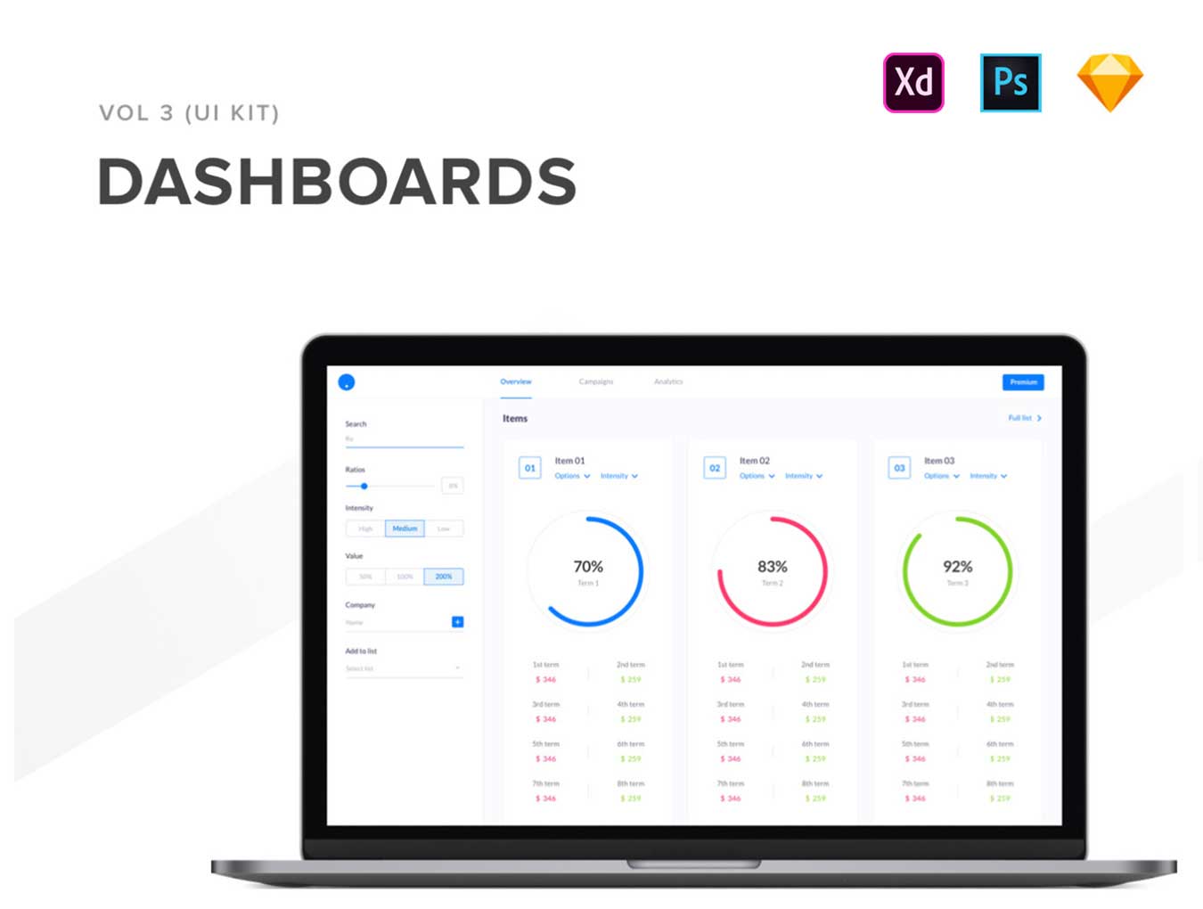 Web SaaS Dashboard UI Kit 
