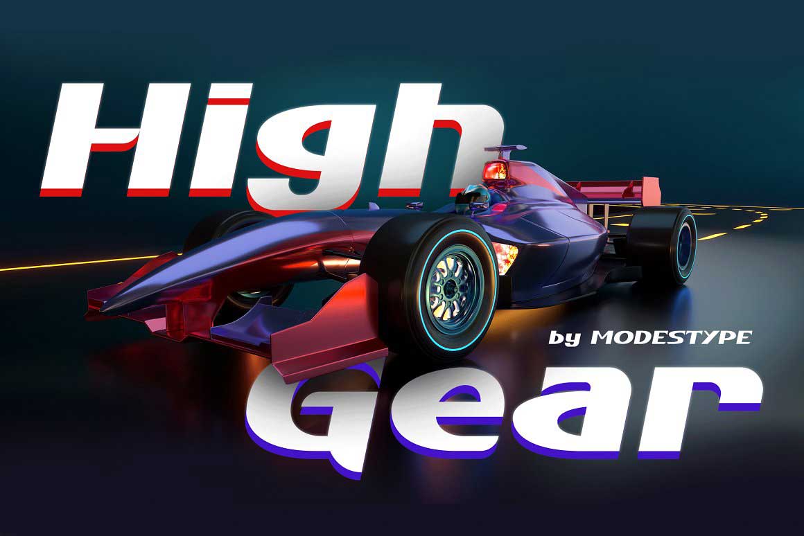 high gear Gaming Fonts
