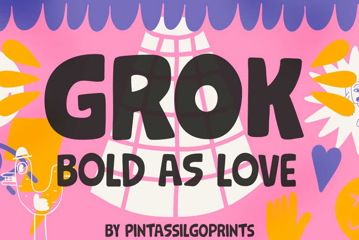 Grok Family Book Cover Fonts