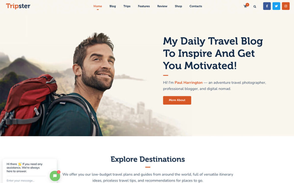 Tripster - Travel & Lifestyle WordPress Blog 