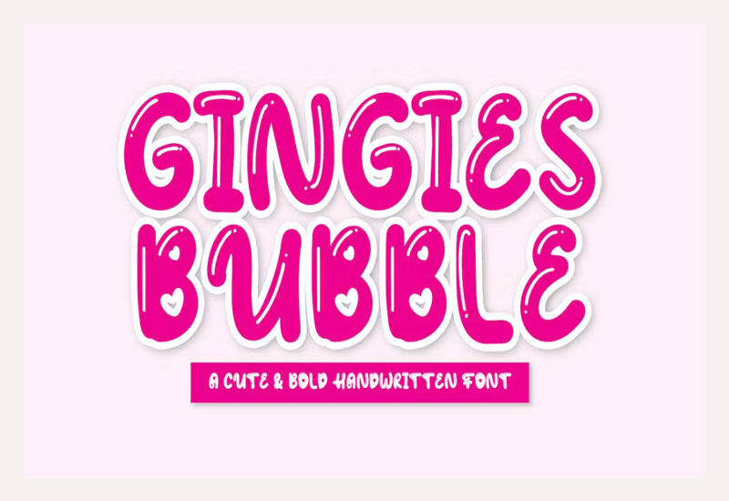Gingies Bubble - Handwritten Font YR 