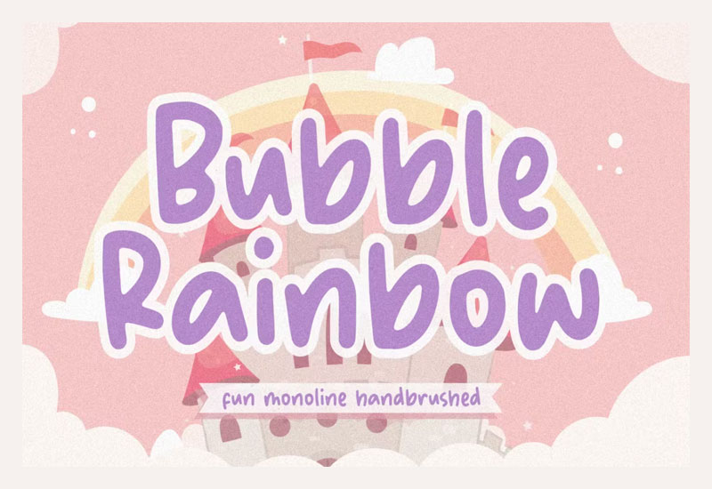Bubble Rainbow Font 