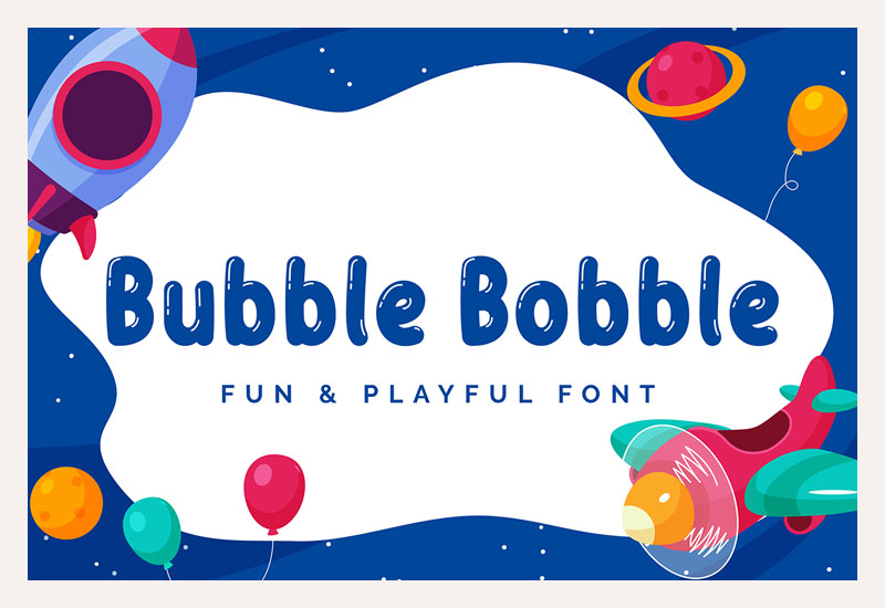 Bubble Bobble font by Almarkhatype 