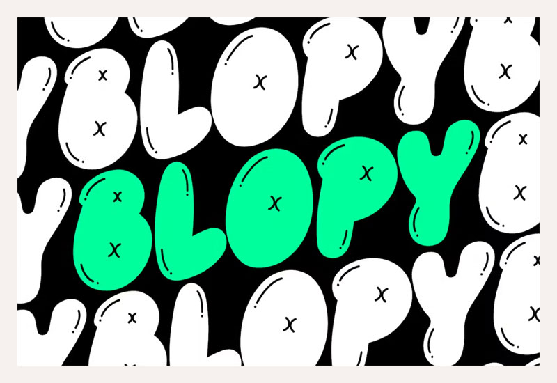 Blopy - Bubble Style Font 