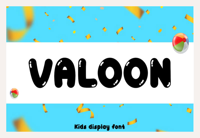 Valoon Kids Display Font 