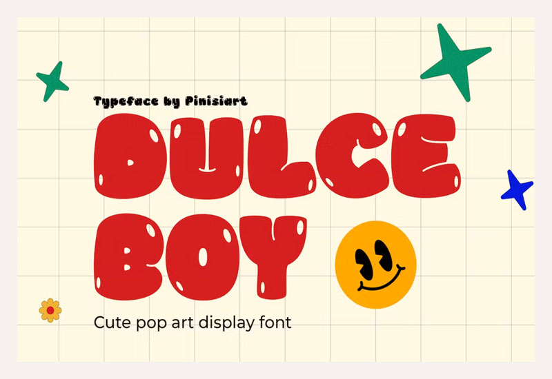 Dulce Boy - Cute Pop Art Display Font 