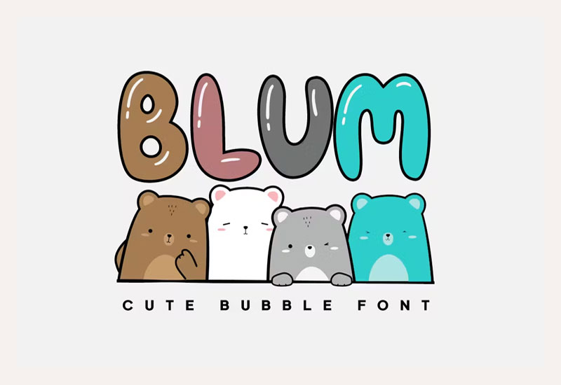 BLUM - Cute & Lovely Bubble Font 