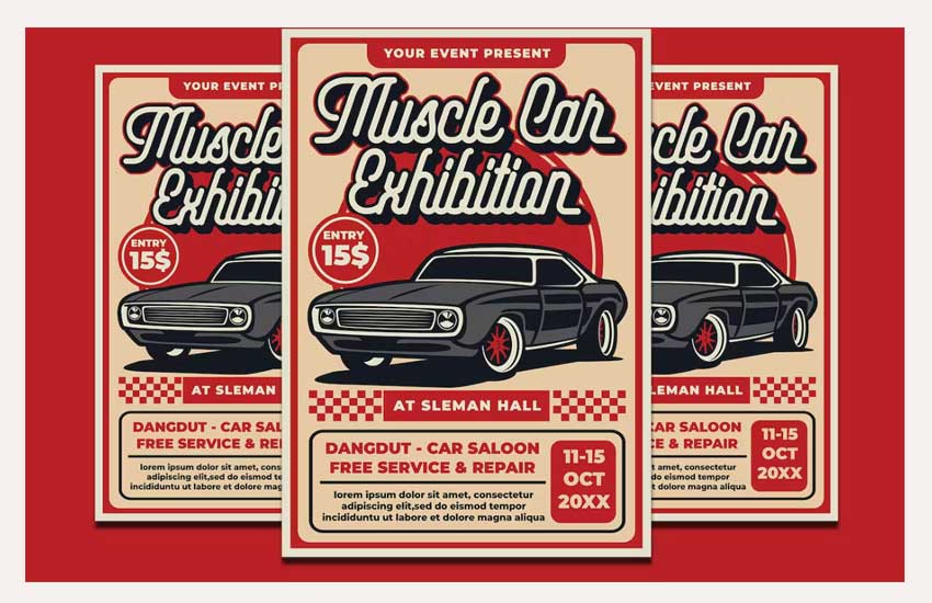 17+ Best Car Show Flyer Templates (Free & Paid)