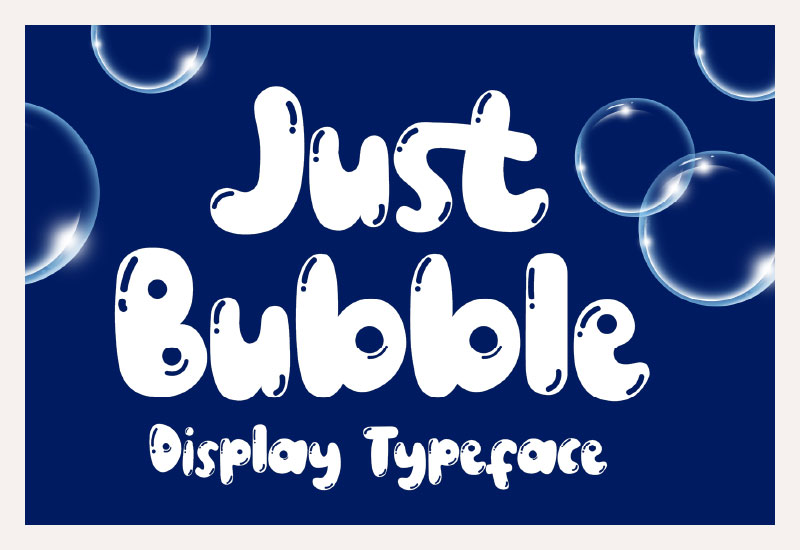 Just Bubble font by Jetsmax Studio 
