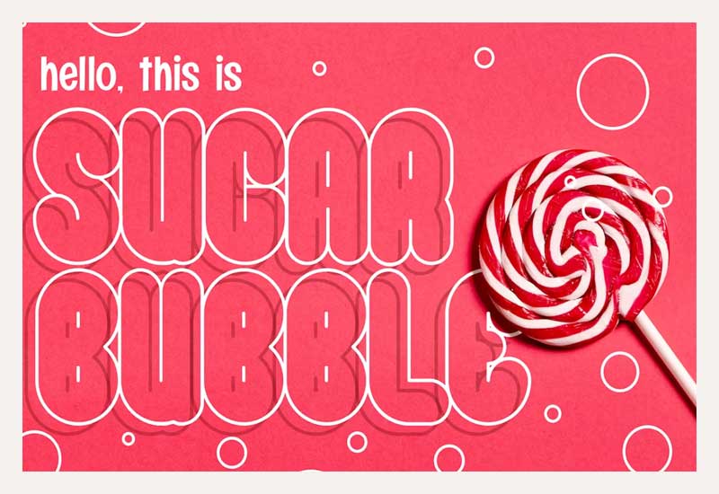 Sugar Bubble font - Playful Typeface 