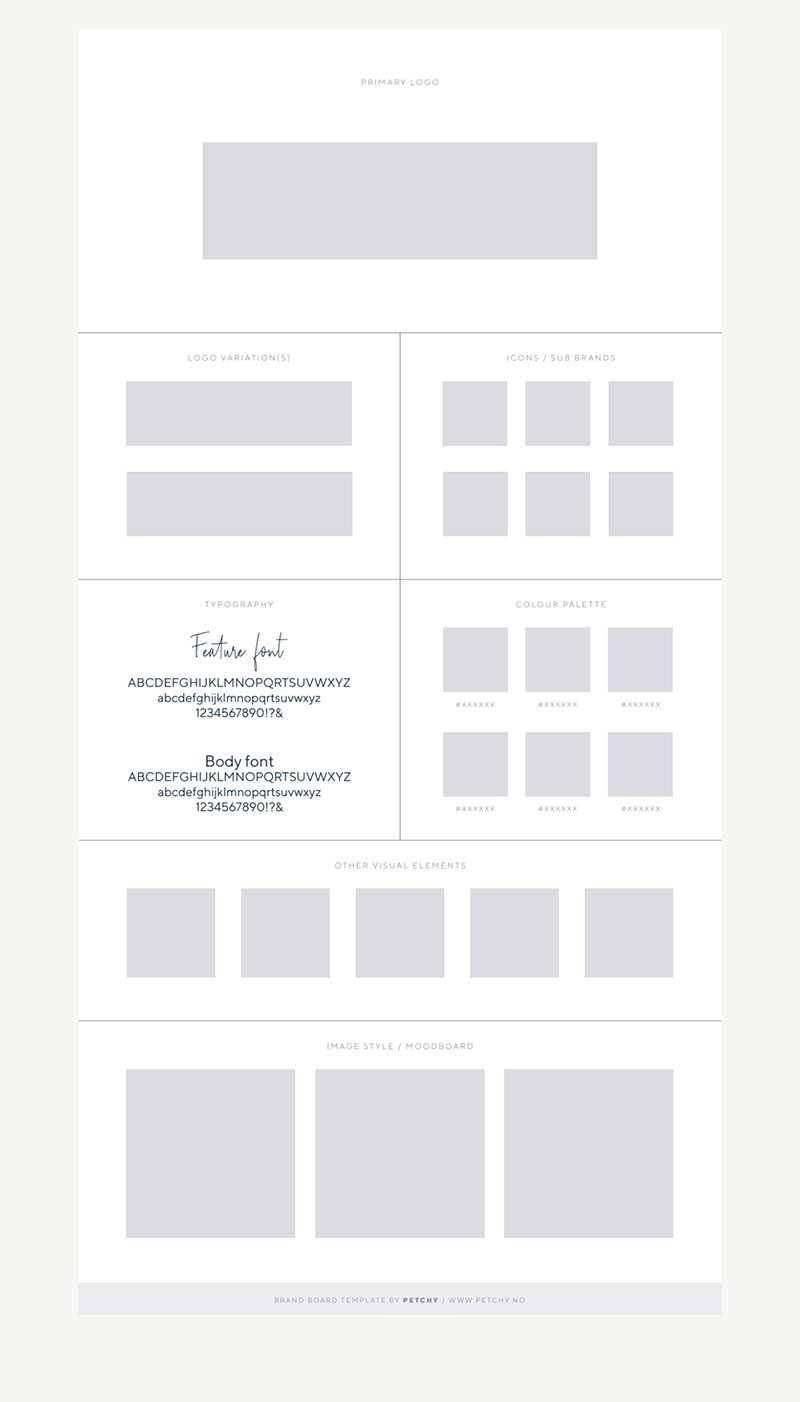 Basic Brand Board Template - FREE PDF