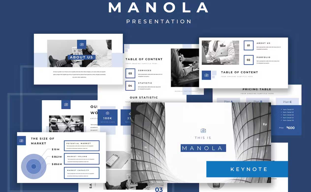 Manola Pitch Deck Keynote Presentation 