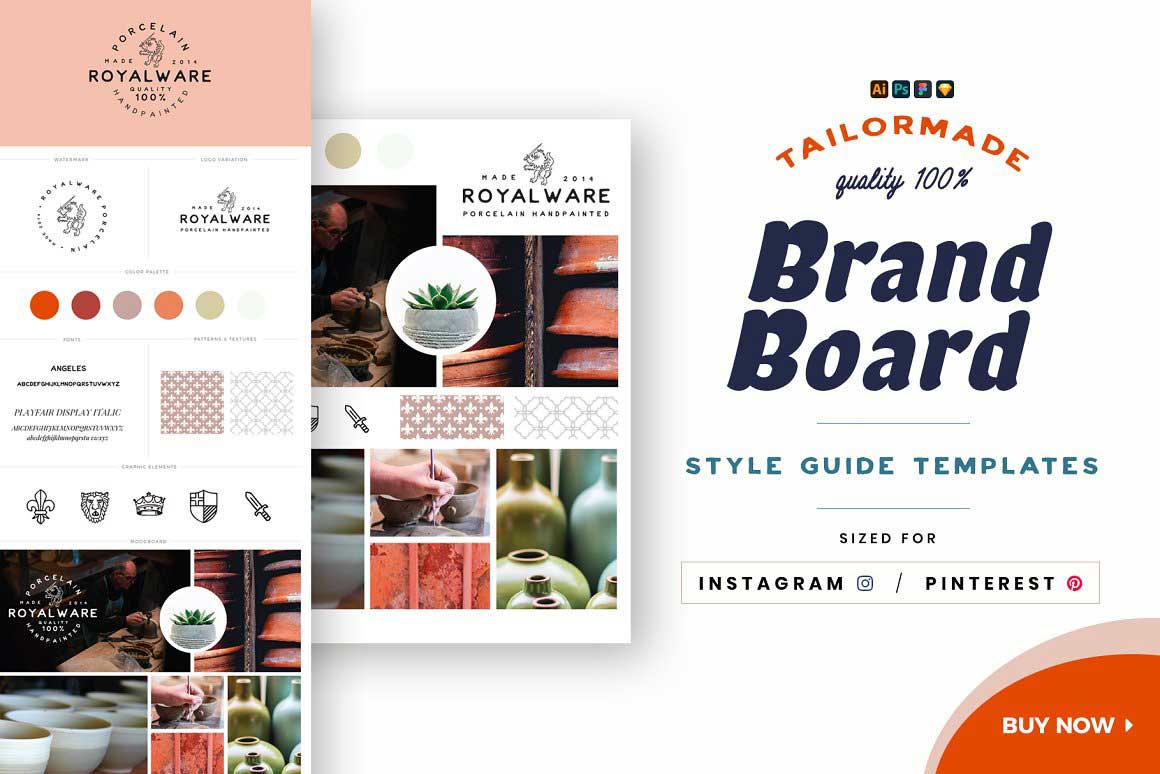 Brand Board Style Guide Templates 