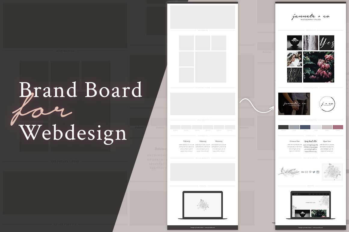 Brand Board Template: Jannete+co