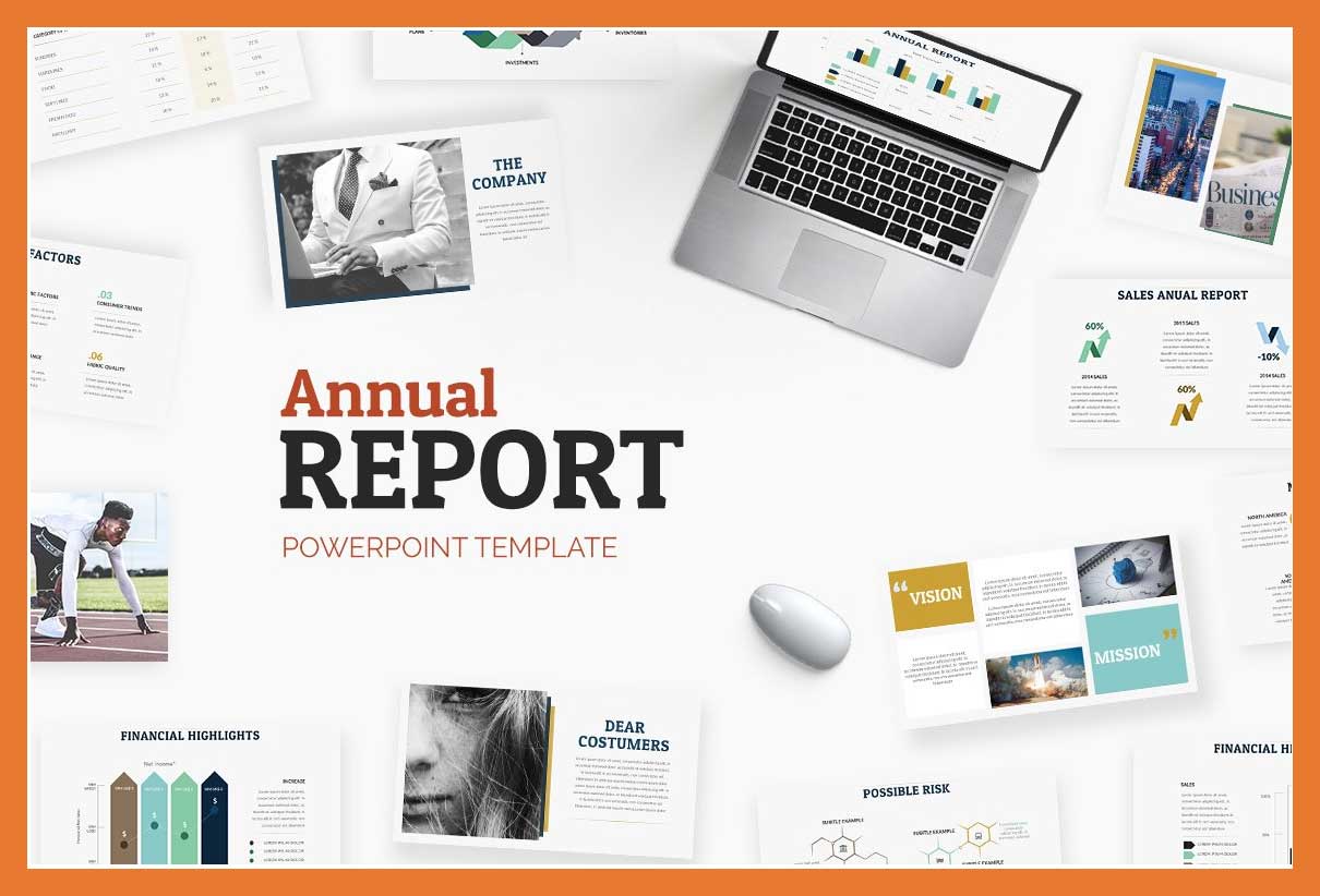 Annual Report Powerpoint + A4 Print 