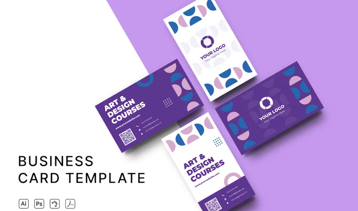 Vertical Business Card Templates