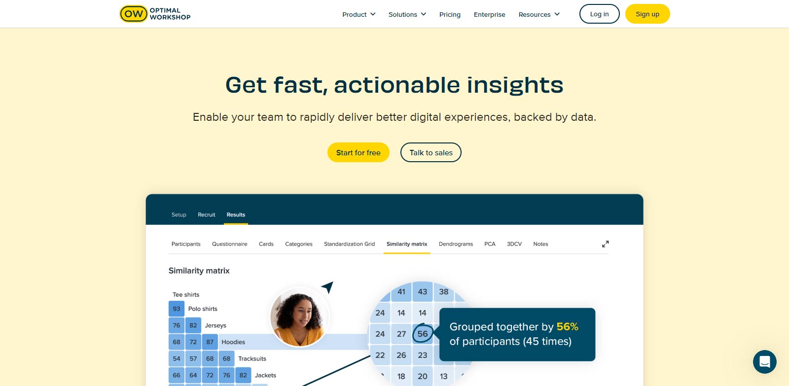 Optimal Workshop digital tool for UX design research