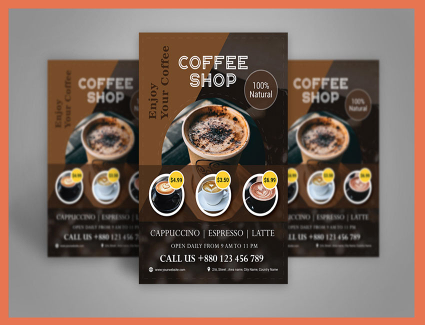 Coffee Shop Flyer Template by Behance