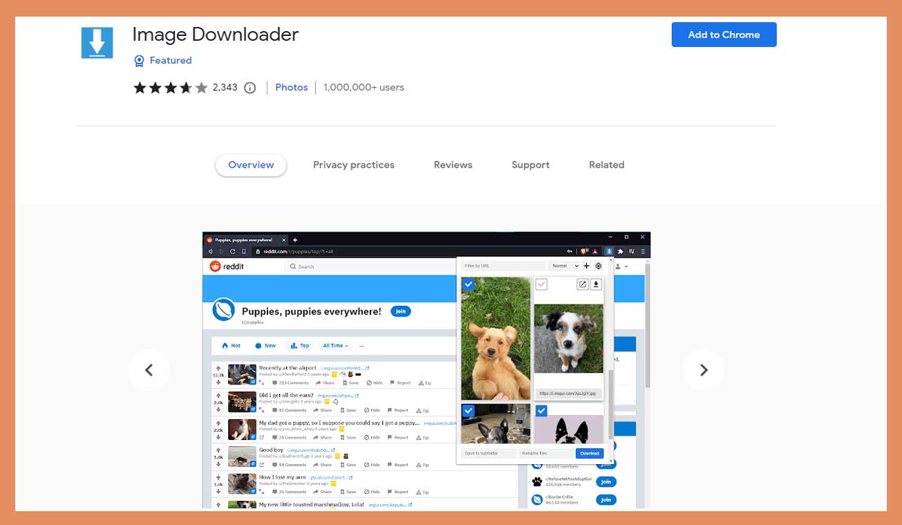 image downloader chrome extension for designers