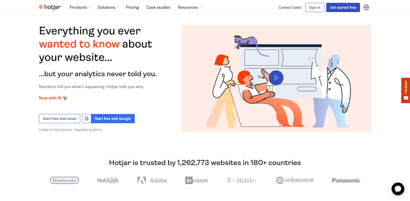 Hotjar website for ux research tool