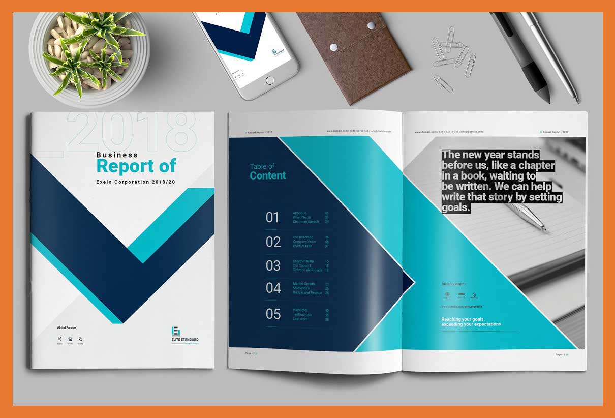 Professional Annual Report brochure template