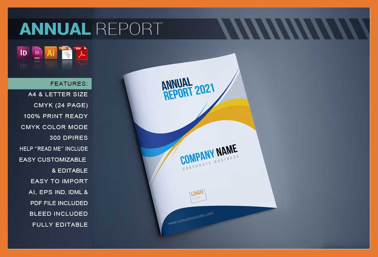Editable annual report brochure design 