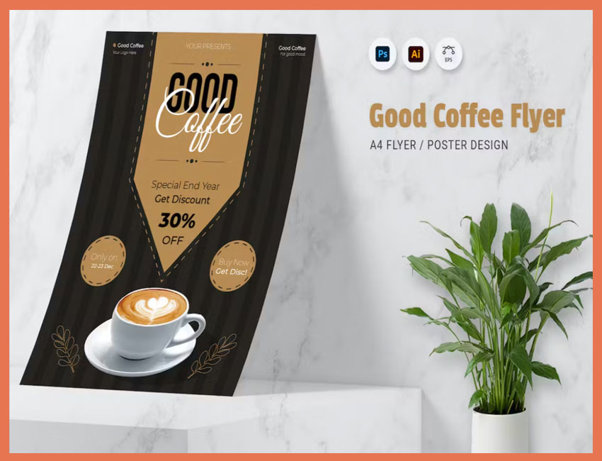 Good Coffee Flyer Template by Envato Elements