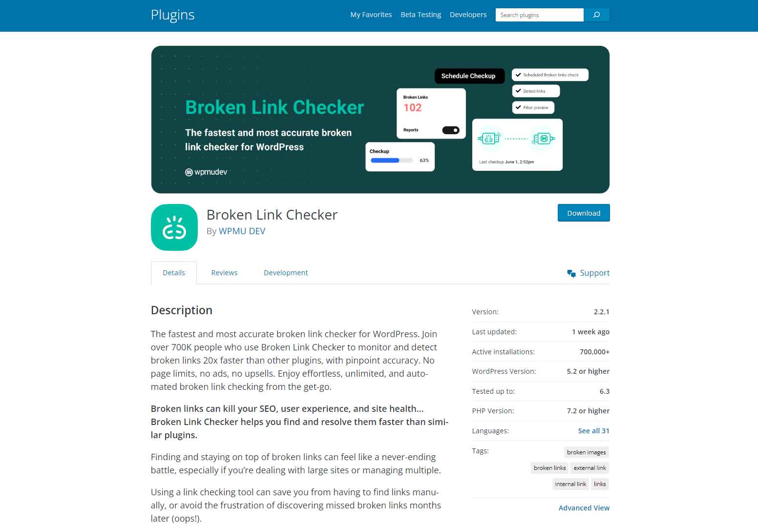 Broken Link Checker – WordPress plugin 