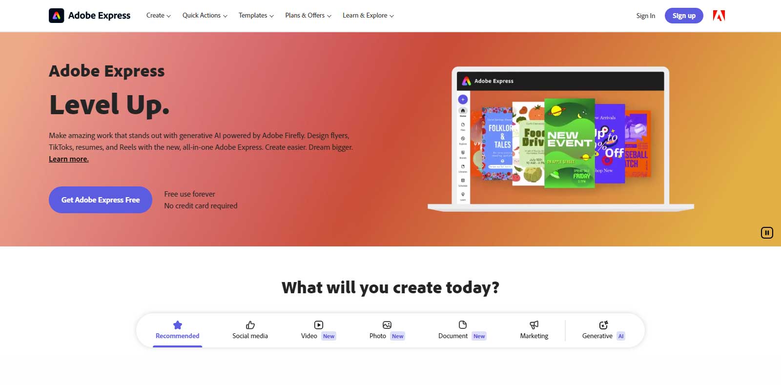 Free Social Media Tool For Design - Adobe Express