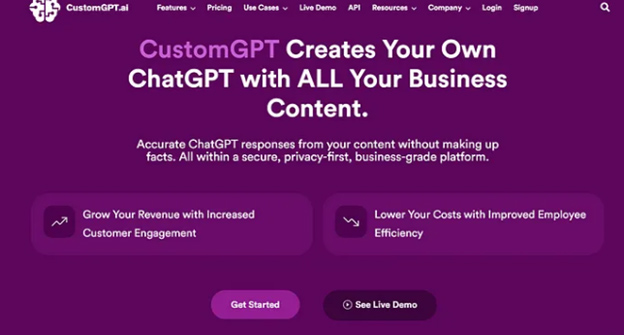 CustomGPT - free chatbot for website