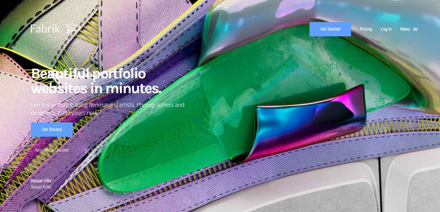 online portfolio website - Fabrik