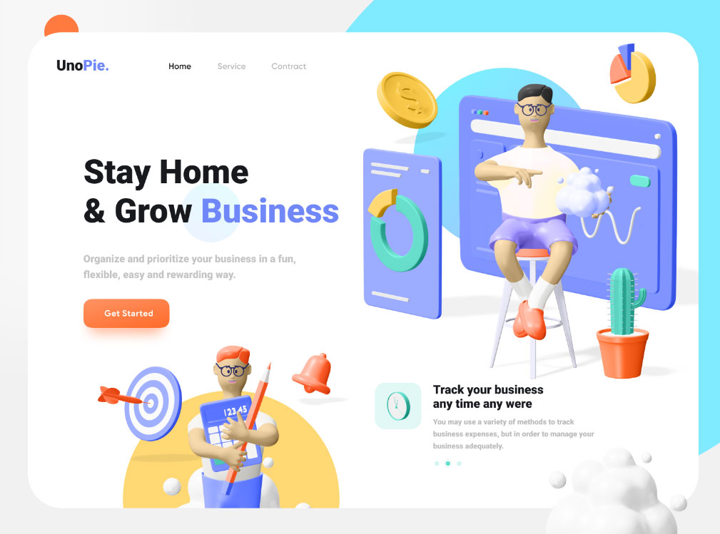 3D Elements web design trend