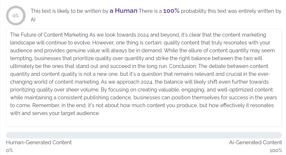 AI-generated content first